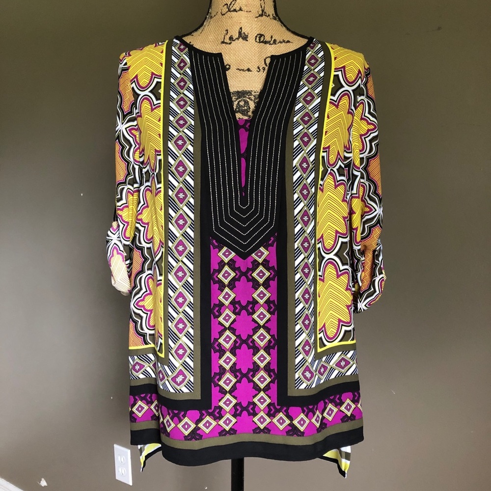 Dana Bachman High Low Tunic Top Size Small